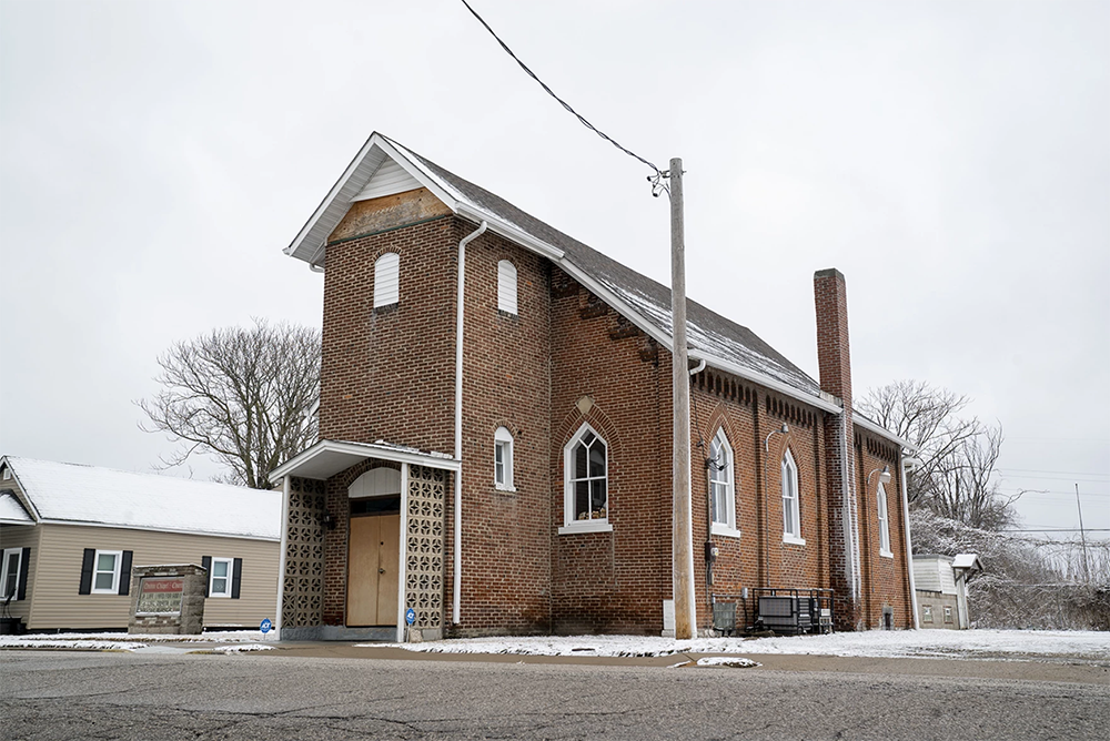 The Quinn Chapel AME Church in Brooklyn, Illinois
